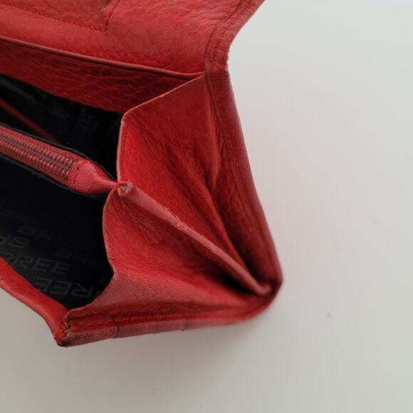 Bree Large Wallet Clutch Geniue Leather Red Card Bill Pen Key Holder Strap - Picture 7 of 13